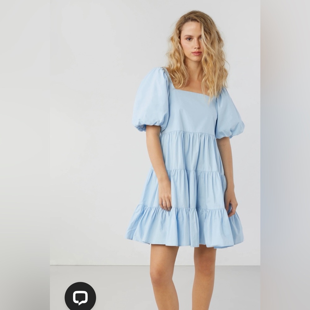 OAK + FORT *YELLOW* Puff Sleeve Mini Dress